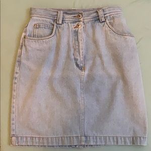 Denim jeans skirt mid length